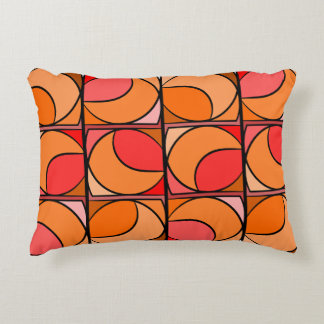 Coussin décoratif seventies orange