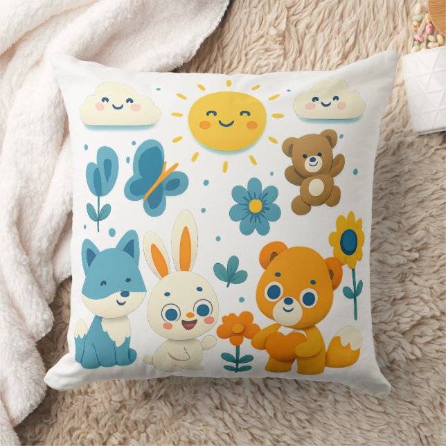 Coussin décoratif Soleil Amis de la Forêt Enchanté (Couverture)
