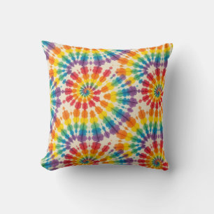 Coussin Décoratif Tie Dye Psychedélique Coussin