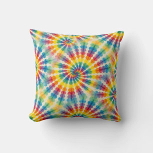 Coussin Décoratif Tie-Dye Psychedélique Coussin