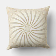 Coussin décoratif tourbillon crème beige