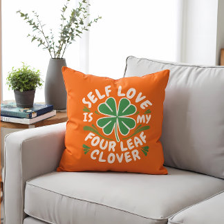 Coussin décoratif Trèfle à quatre feuilles Amour
