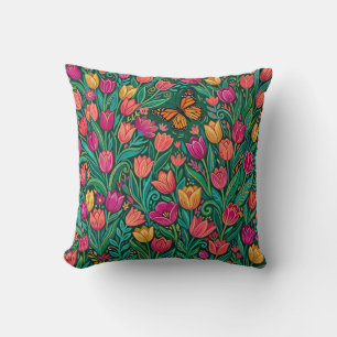 Coussin décoratif Tulip Garden – Papillon monarque