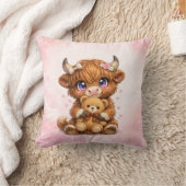 Coussin décoratif vache des Highlands mignonne (Couverture)
