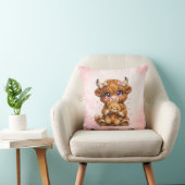 Coussin décoratif vache des Highlands mignonne (Chaise)