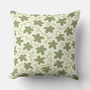 Coussin décoratif vert et beige