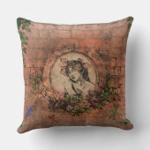 Coussin décoratif vintage d'image passée (Verso)