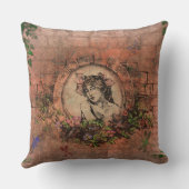 Coussin décoratif vintage d'image passée (Verso)