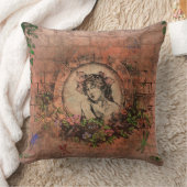 Coussin décoratif vintage d'image passée (Couverture)