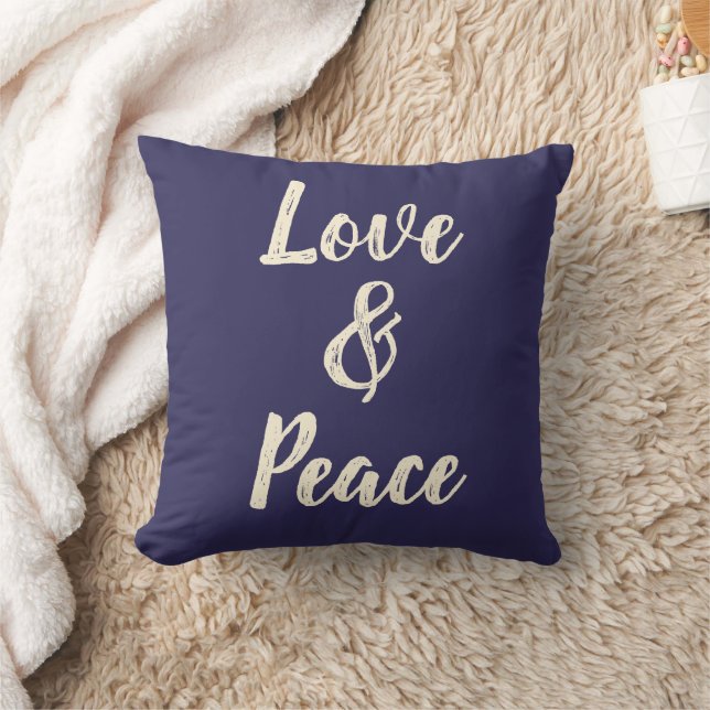 Coussin décoratif Violet Amour & Paix (Couverture)