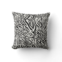 Coussin décoratif zèbre 40 cm x 40 cm