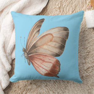 coussin decoratifs papillons bleu ciel