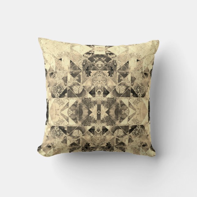 Coussin décoration asiatique moderne et Abstraite marocain (Recto)