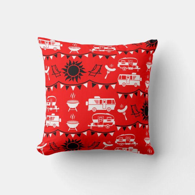 Coussin Décoration de camping-caravane (Recto)