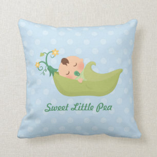 Coussin Décoration de chambre de bébé garçon Sweet Pea in