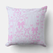 Coussin Décoration de chambre de fille Coquette Rose Bow (Recto)