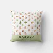 Coussin Décoration de chambre pour bébé garçon motif bois (Recto)