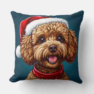 Coussin 🎄 Décoration de chiot de Noël pour l'amant de chi