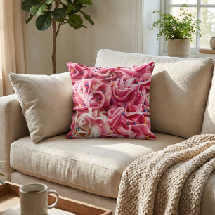 Coussin Décoration de dessert fantaisiste : glaçage rose e