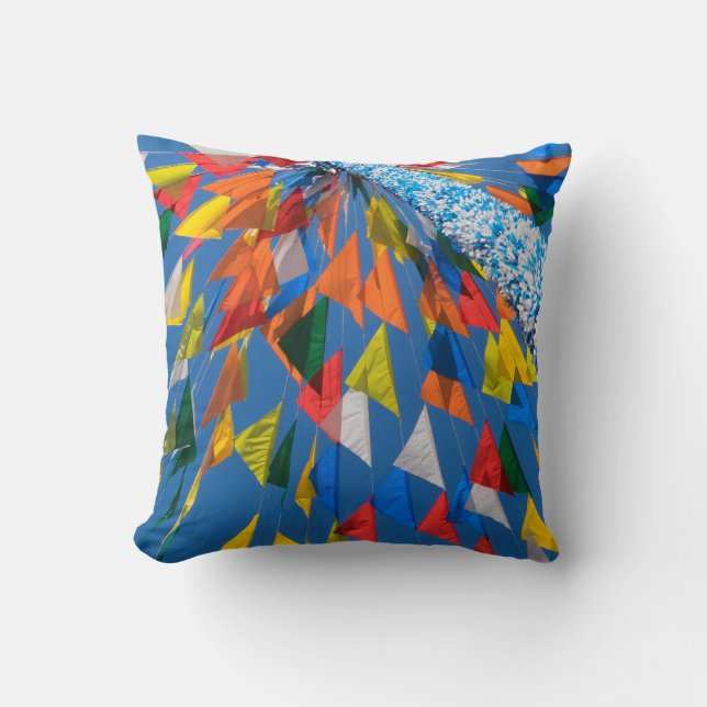 Coussin Décoration de drapeau triangulaire (Recto)