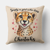 Coussin Décoration de faune à coeur de safari guépard mign (Verso)
