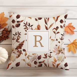 Coussin Décoration de feuillage d'automne en terre cuite r