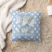Coussin Décoration de la pouponnière Blue Elephant Personn (Couverture)