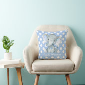 Coussin Décoration de la pouponnière Blue Elephant Personn (Chaise)