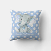 Coussin Décoration de la pouponnière Blue Elephant Personn (Verso)
