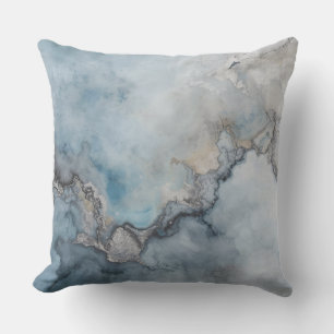 Coussin Décoration de maison abstraite bleu sarcelle beige