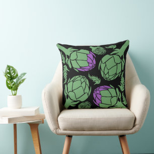 Coussin Décoration de maison d'art botanique d'artichaut