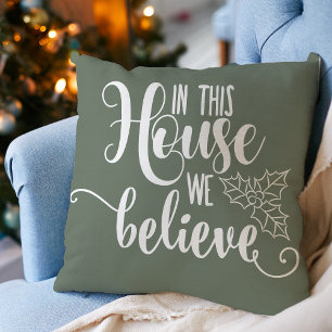 Coussin Décoration de maison de Noël Dans cette maison, no