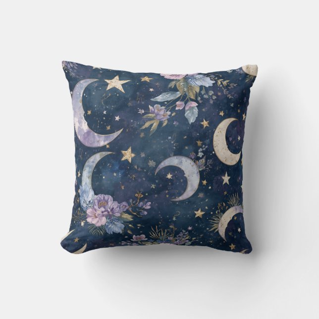 Coussin Décoration de maison Lune et Étoile céleste | Cous (Recto)