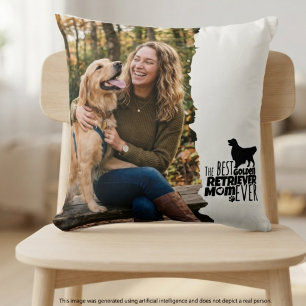 Coussin Décoration de maison photo de maman Golden Retriev