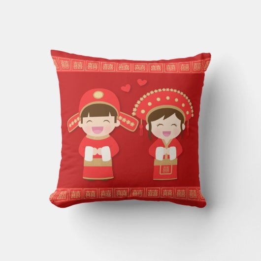 Coussin Décoration de mariage traditionnel chinois pour un (Recto)