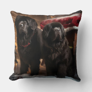 Coussin Décoration de Noël au traîneau enneigé de Terre-Ne