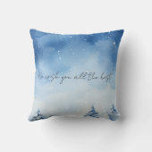 Coussin Décoration de Noël cosy Chat Noir d'Hiver Fêtes de (Verso)