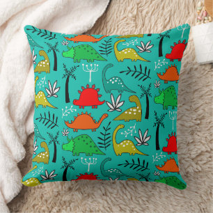 Coussin Décoration de nurserie de dinosaures pour petits e