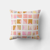 Coussin Décoration de nurserie rétro géométrique rose past (Verso)