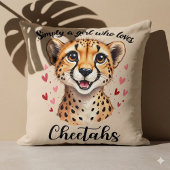 Coussin Décoration de Safari de Chasse au Guépard Mignon a