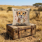 Coussin Décoration de Safari de Chasse au Guépard Mignon a