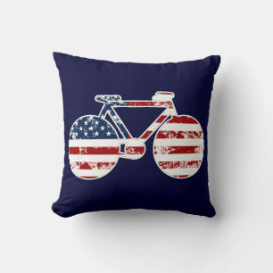 Coussin décoration de sport usa flag vélo