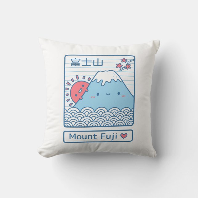 Coussin Décoration des chambres du doodle japonais Kawaii  (Recto)