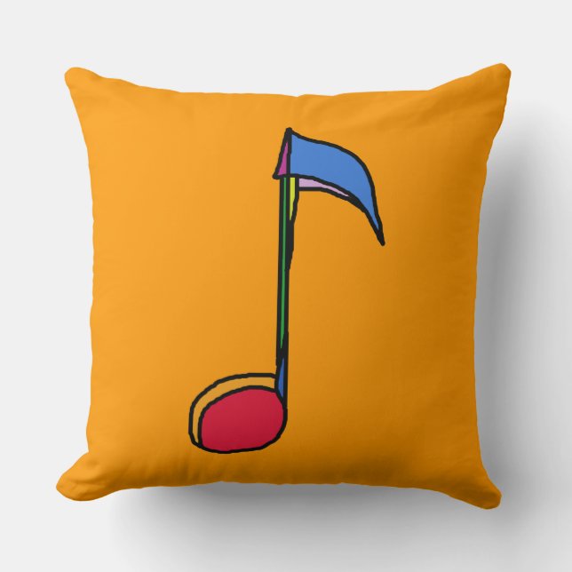 Coussin décoration des chambres idée musique (Recto)