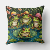 Coussin Décoration drôle de grenouille (Verso)