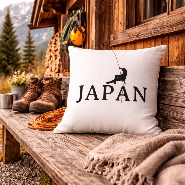 Coussin Décoration extérieure silhouette de corde d'alpini (Créateur téléchargé)