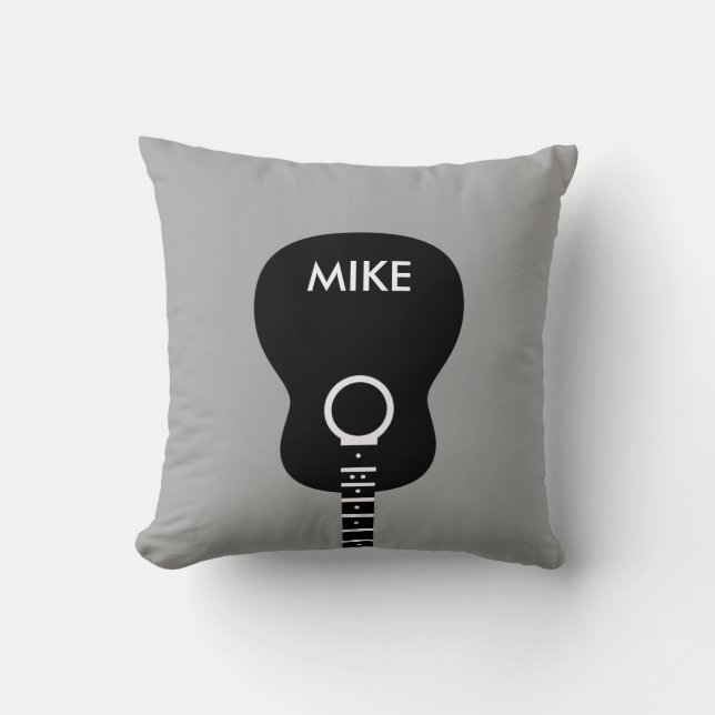 Coussin décoration guitariste cool sur mesure (Recto)