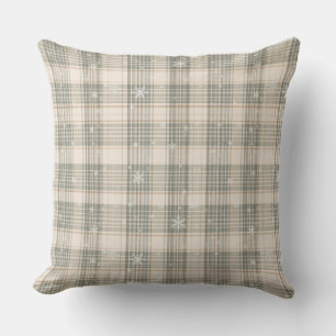 Coussin Décoration intérieure hivernale cosy carreaux & fl