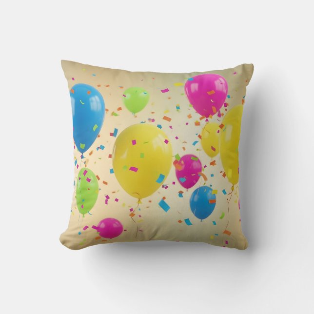 Coussin Décoration Joyeux Anniversaire (Recto)