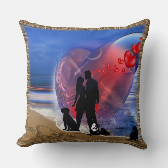 Coussin Décoration Romantique (Recto)